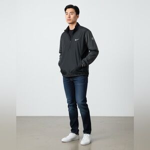 Nike Men’s Golf Black Lined Windbreaker